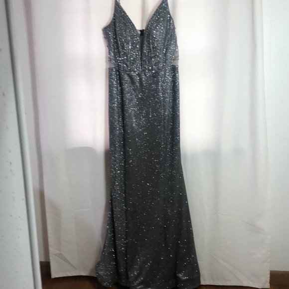 Platinum Label Charcoal Prom Dress Style 3820LG - Picture 1 of 7